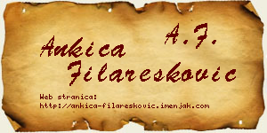 Ankica Filaresković vizit kartica